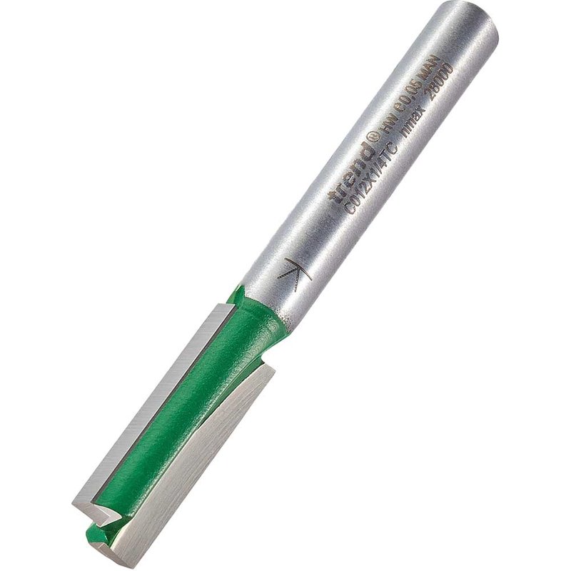 Trend CRAFTPRO Two Flute Straight Router Cutter 7.9mm 25.4mm 1/4"
