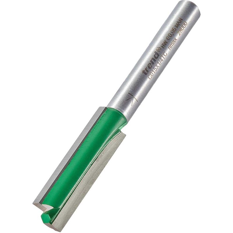 Trend CRAFTPRO Two Flute Straight Router Cutter 9.5mm 31.8mm 1/4"