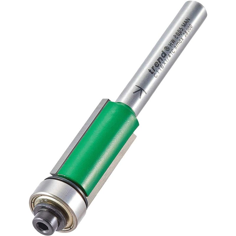 Trend C116 x 1/2 TCT 90° Bearing Guided Trimmer Cutter 12.7 x 25.4mm C116X1/2TC