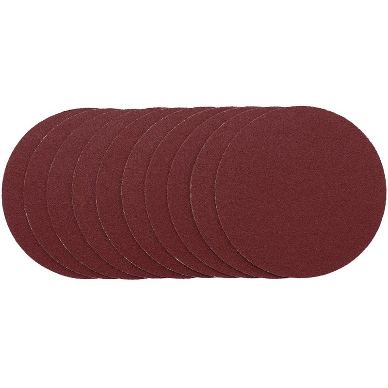 Draper Unpunched Hook and Loop Sanding Discs 125mm 125mm 120g Pack of 10