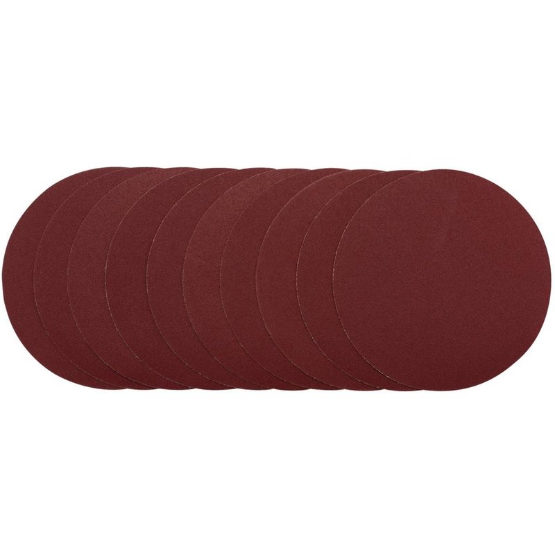 Draper Aluminium Oxide Sanding Discs 200mm 200mm 120g Pack of 10