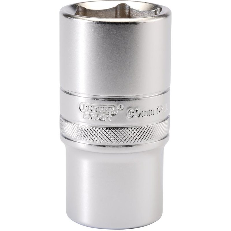Draper 1/2" Drive Satin Finish Deep Hexagon Socket Metric 1/2" 30mm