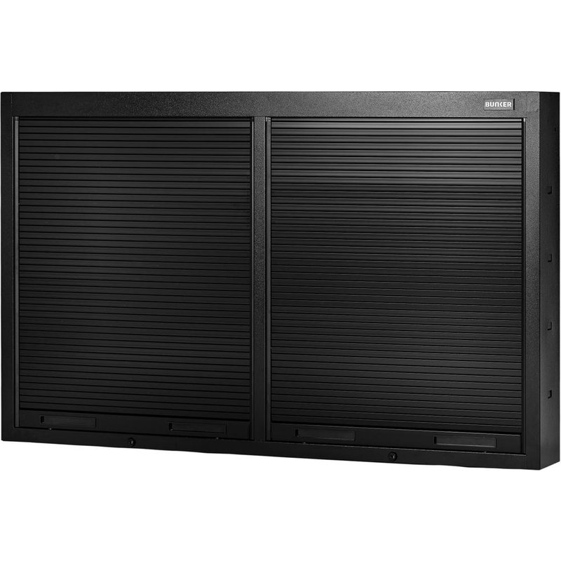 Bunker Modular Tambour Door Wall Cabinet Black