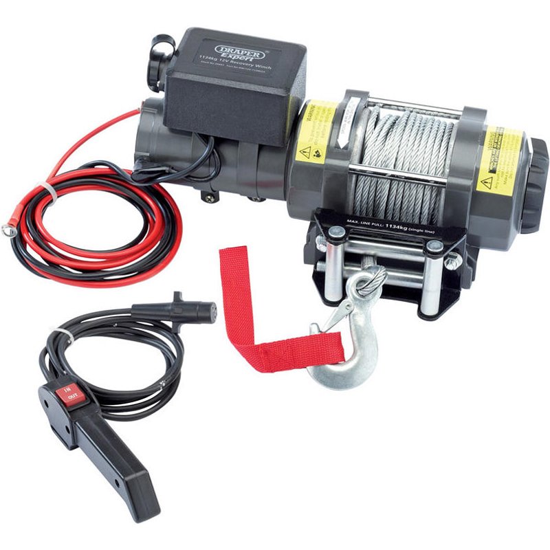 Draper Expert 1134kg 12V Recovery Winch, none