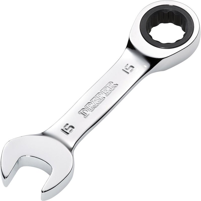 Draper Hi-Torq Stubby Ratchet Combination Spanner 15mm