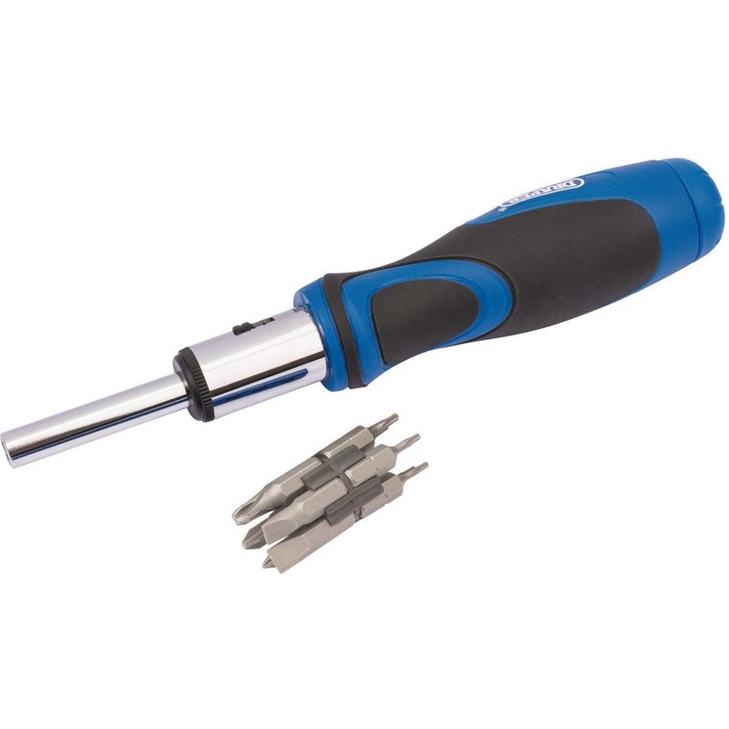 Draper Ratchet Screwdriver and 12 Piece Bit Set