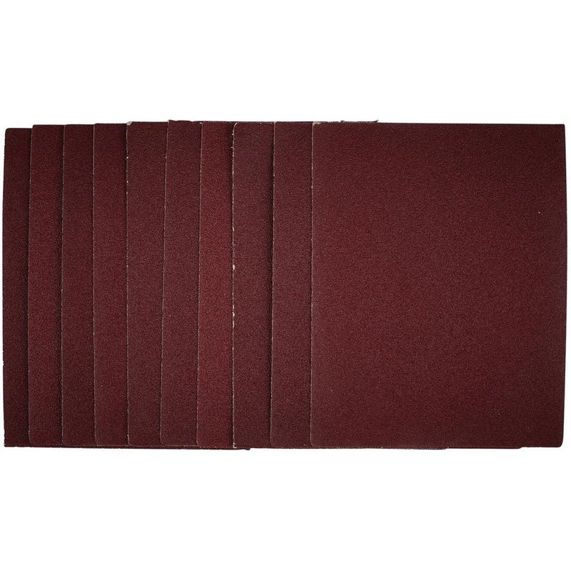 Draper 1/4 Unpunched Clip On Sanding Sheets 115mm x 150mm 80g Pack of 10
