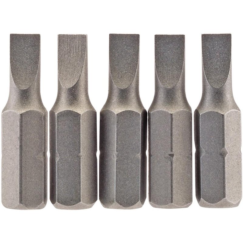 Draper Slotted Screwdriver Bit 4.5mm 25mm Pack of 5