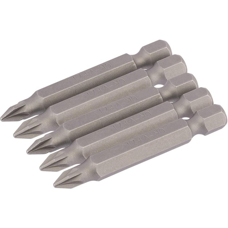 Draper Pozi Screwdriver Bit PZ1 50mm Pack of 5
