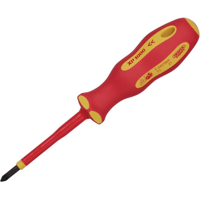 Draper Expert Ergo Plus VDE Insulated Pozi Screwdriver PZ1 80mm