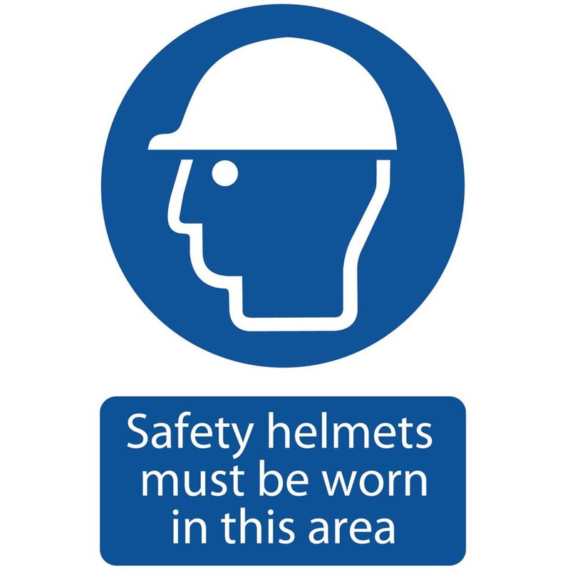 Draper Safety Helmets Must Be Worn In This Area Sign 400mm 600mm Standard