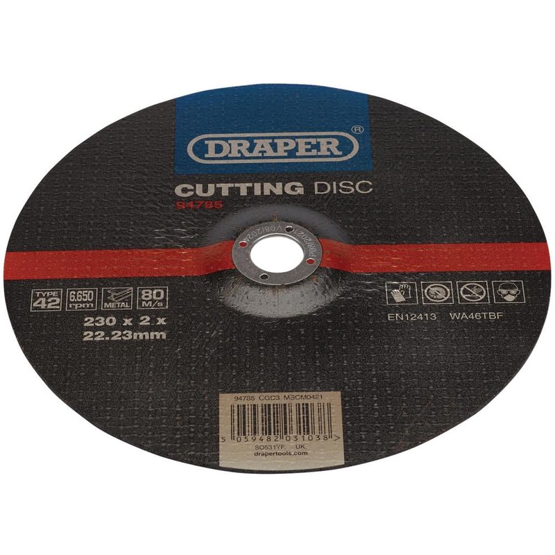 Draper DPC Depressed Centre Metal Cutting Disc 230mm 2mm 22mm