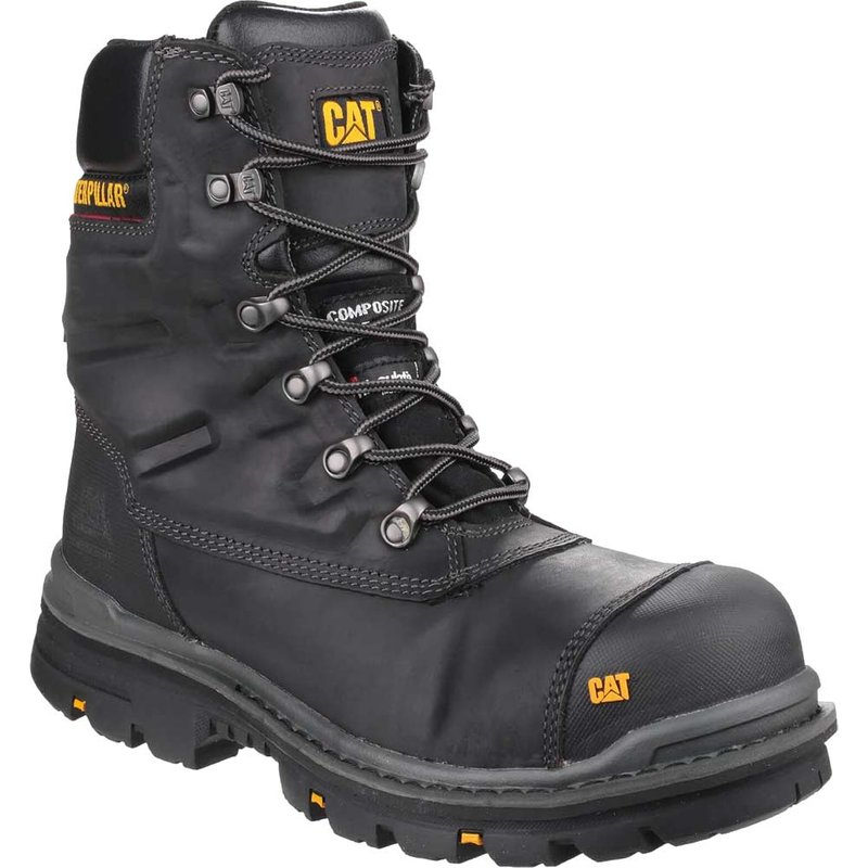 Caterpillar Mens Premier Waterproof Safety Boots Black Size 7