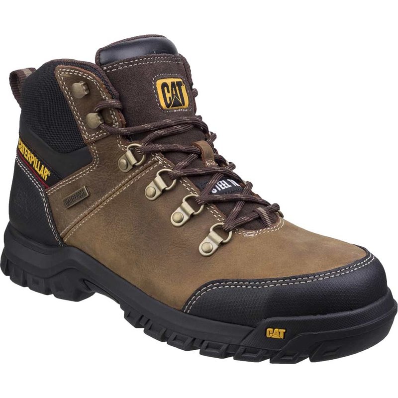 Caterpillar Mens Framework Safety Boots Brown Size 7