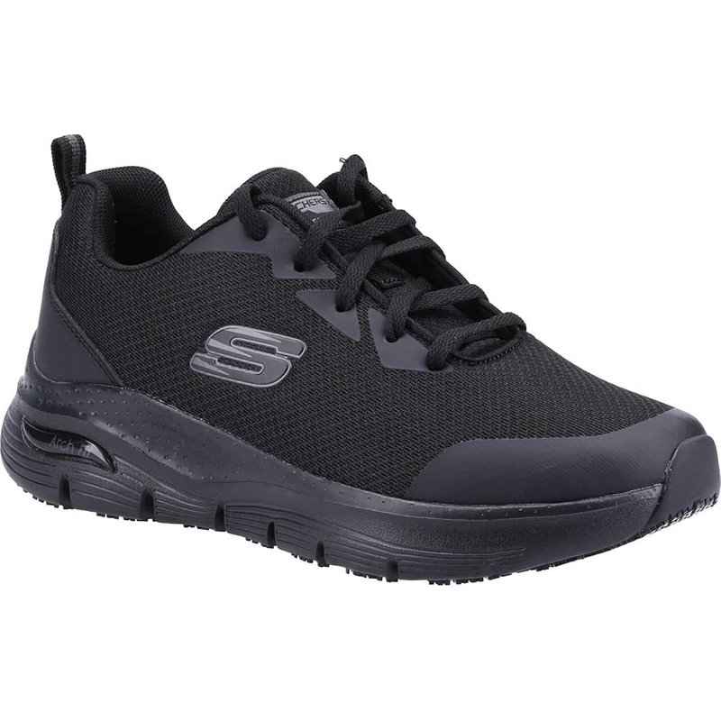 Skechers Women's Work: Arch Fit SR Sneaker in Black, Size 8 | Textile/Synthetic