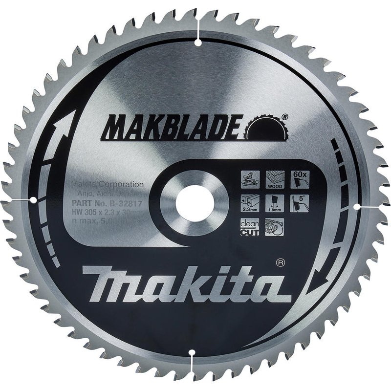 Makita MAKBLADE Circular Saw Blade for Wood Cutting 305mm 60T 30mm