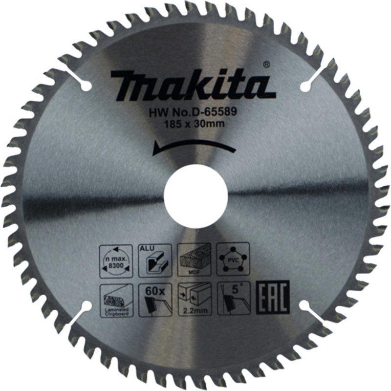 Makita Multi Purpose Circular Saw Blade 185mm 60T 30mm