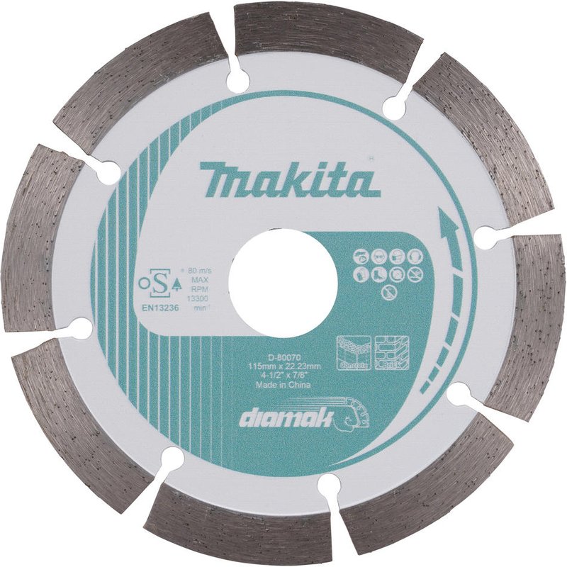 Makita DIAMAK Segmented Diamond Cutting Disc 115mm 1.8mm 22mm