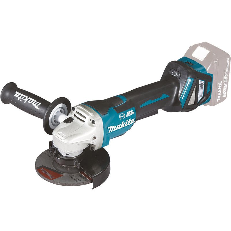Makita DGA517 18v LXT Cordless Brushless Paddle Switch Angle Grinder 125mm No Batteries No Battery Charger No Case