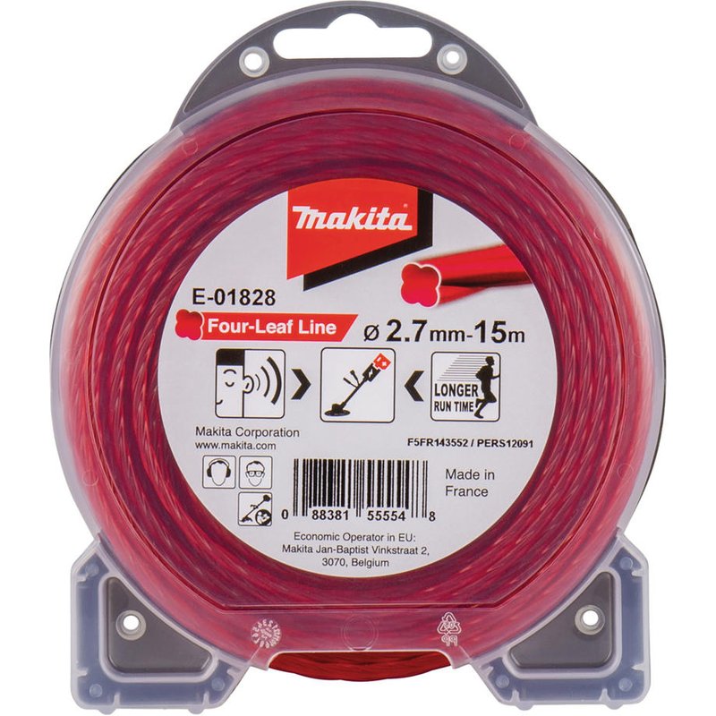 Makita Four Leaf Nylon Grass Trimmer Cord 2.7mm 15m