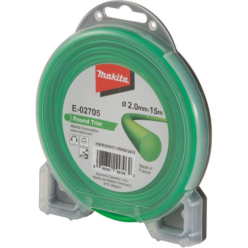 Makita Green Nylon Round Grass Trimmer Line 2mm 15m