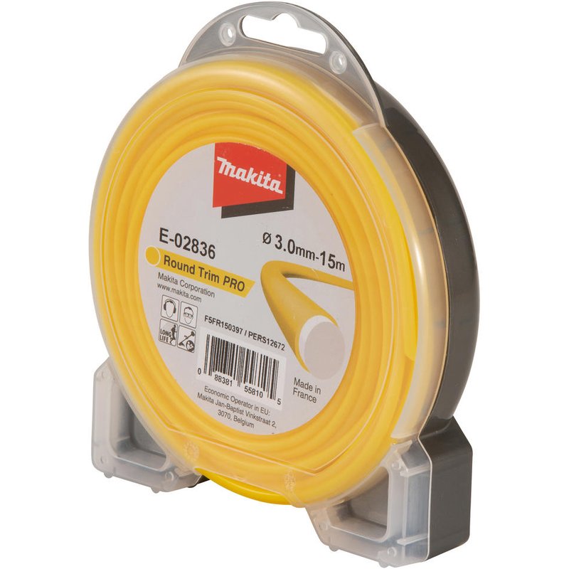 Makita Heavy Duty Trim Pro Yellow Grass Trimmer Line 3mm 15m