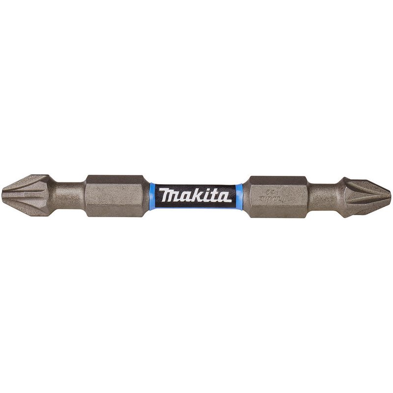 Makita Impact Premier Double Ended Torsion Pozi Screwdriver Bits PZ2 65mm Pack of 2
