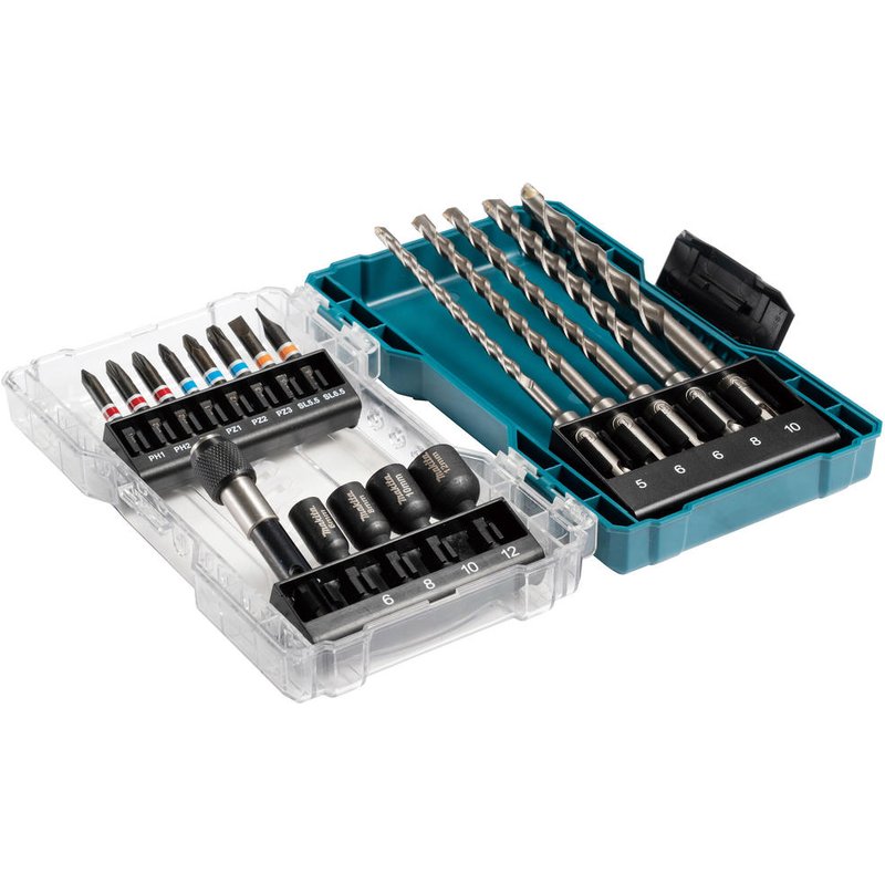 Makita 18 Piece SDS Plus Drill and Screwdriver Bit Set