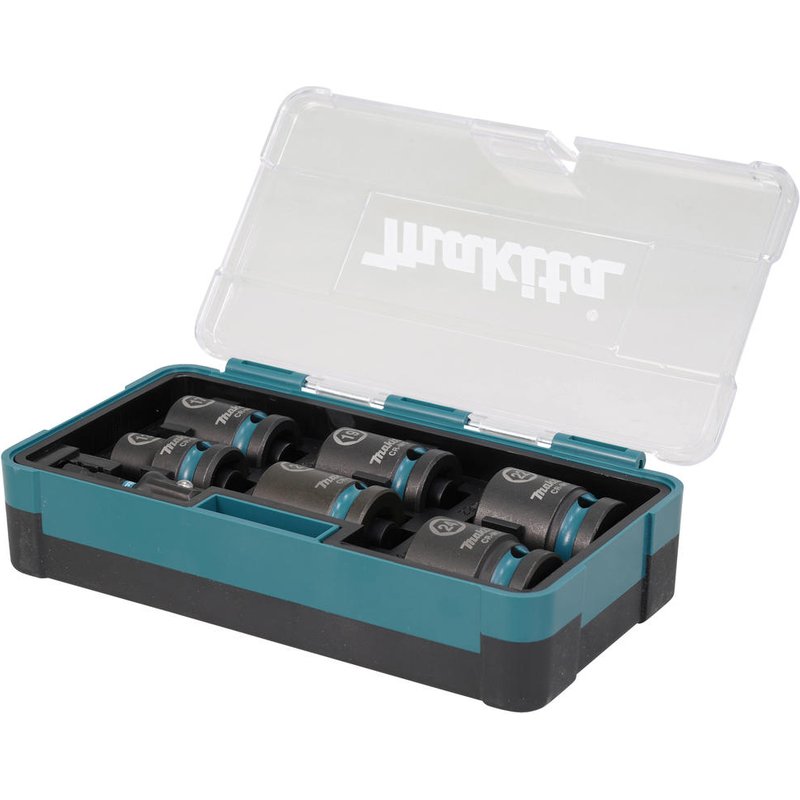 Makita E-16592 1/2" Square Drive Black Impact Socket Set Of 7 Piece E-16592