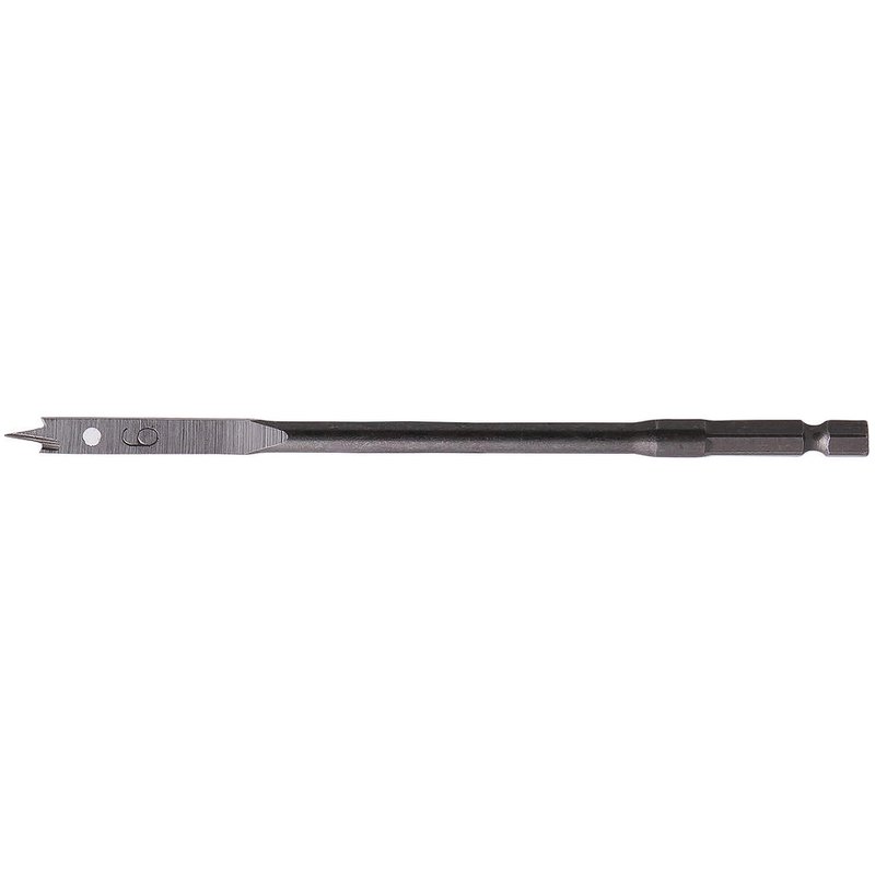 Makita 1/4" Hex Shank Flat Wood Drill Bit 6mm 150mm Pack of 1