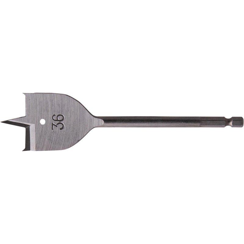 Makita 1/4" Hex Shank Flat Wood Drill Bit 36mm 150mm Pack of 1