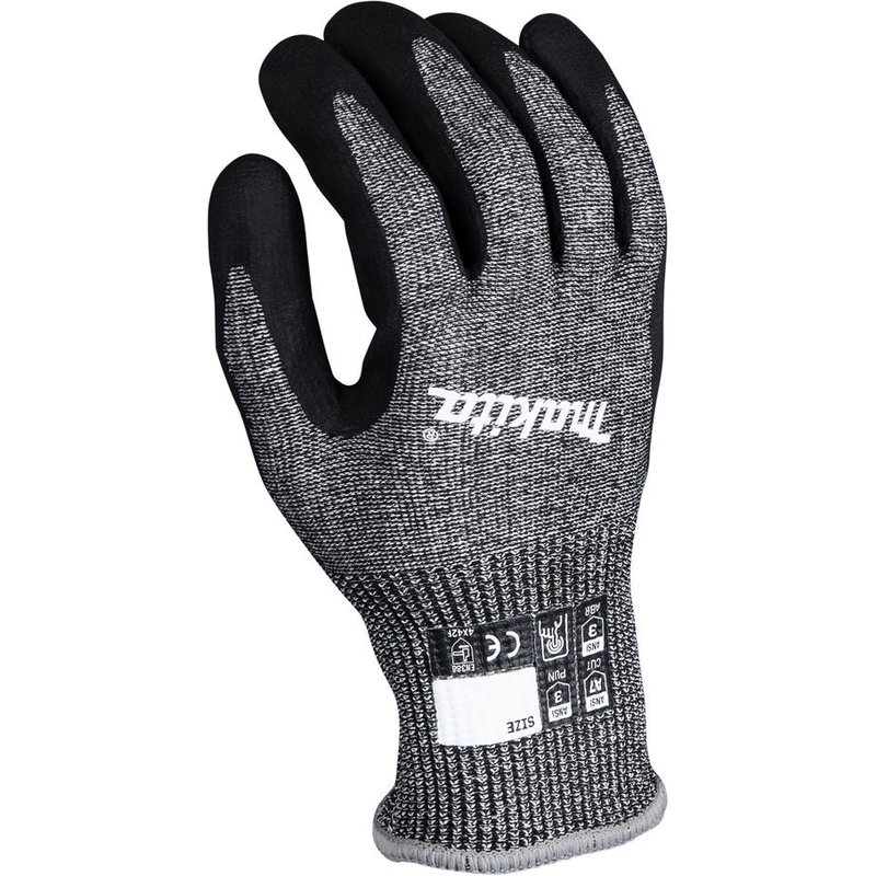 Makita P-84735 Advanced FitKnit Cut Level 7 Nitrile Coated Dipped Gloves Size X-Large P-84735