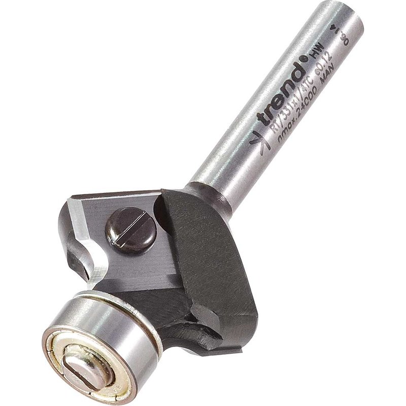 Trend Rotatip Bevel Trimmer Bearing Guided Router Cutter 27mm 12mm 1/4"