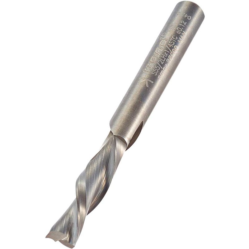 Trend STC Spiral Downcut Left Hand Router Cutter 6.35MM 25mm 1/4"