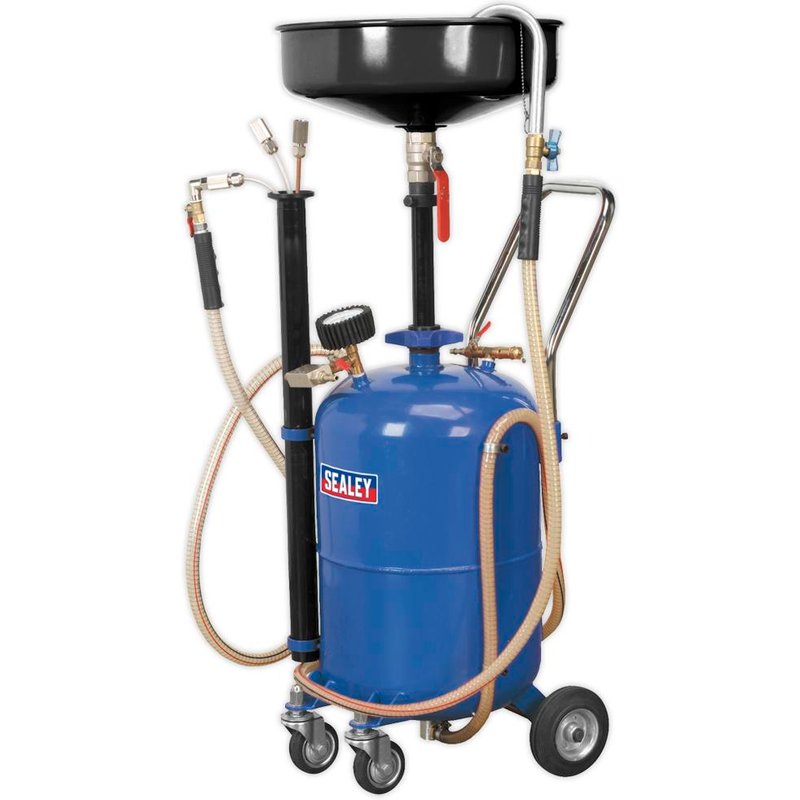 Sealey AK456DX Mobile Oil Drainer Air Discharge and Probes 35l