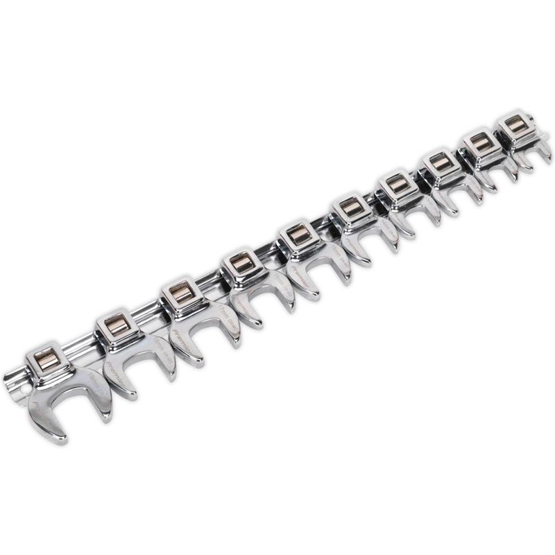 Sealey 10 Piece 3/8" Drive Crow Foot Spanner Set Metric 3/8"
