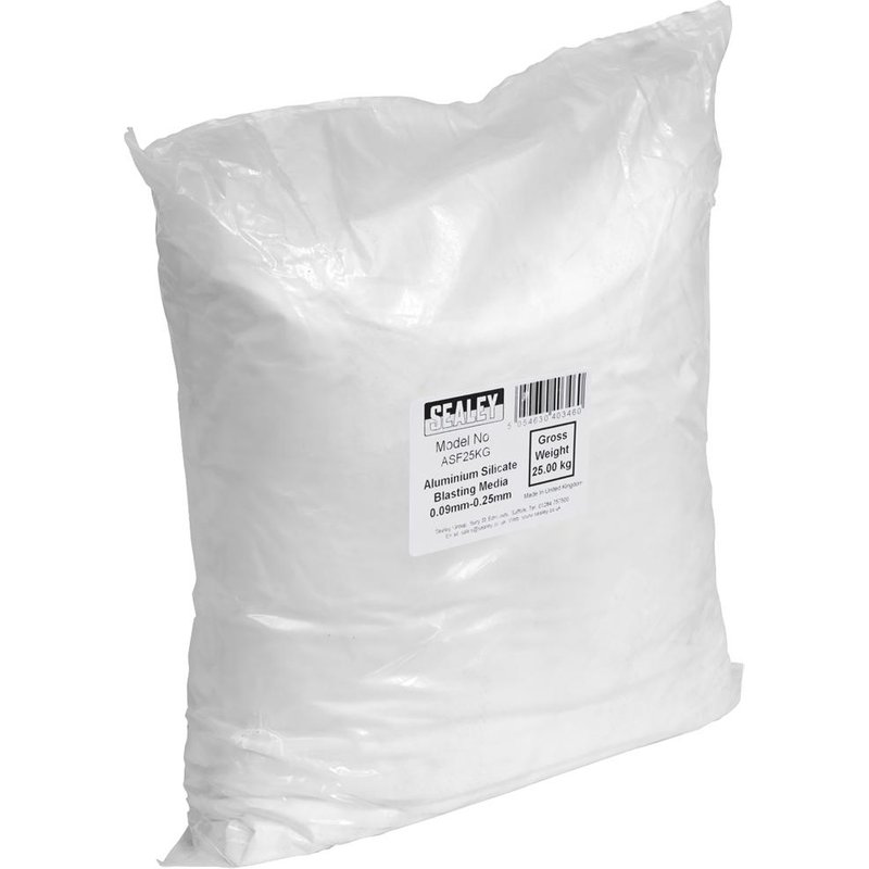 Sealey Aluminium Silicate Blasting Media 0.09mm - 0.25mm 25kg