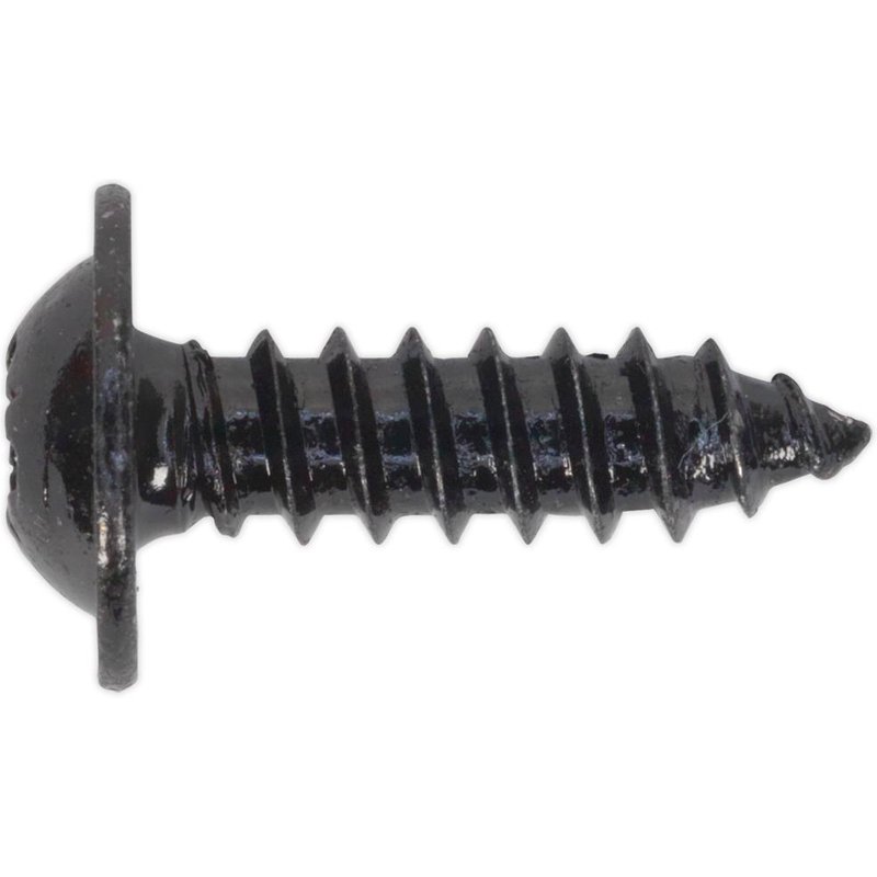 Self Tapping Flange Head Pozi Screws Black 4.8mm 16mm Pack of 100