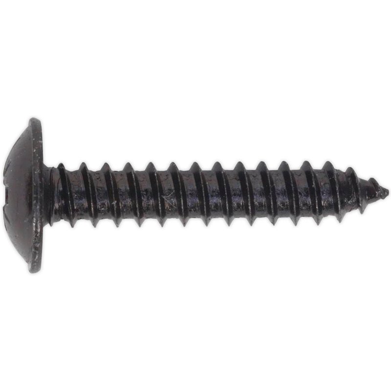 Self Tapping Flange Head Pozi Screws Black 4.8mm 25mm Pack of 100