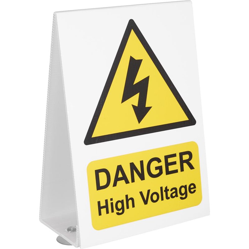 Sealey High Voltage Vehicle Warning Sign 210mm 300mm Standard