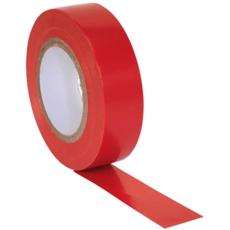 Sealey PVC Insulating Tape Pack Of 10 Red 19mm 20m