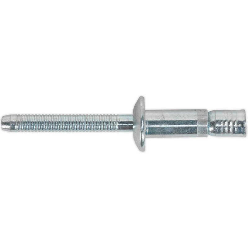 Sealey Zinc Plated Steel Structural Rivets 6.3mm 32mm Pack of 100