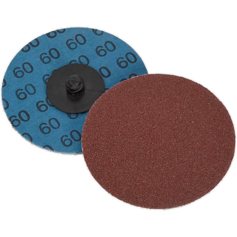 Sealey Quick Change Sanding Discs 75mm 75mm 60g Pack of 10