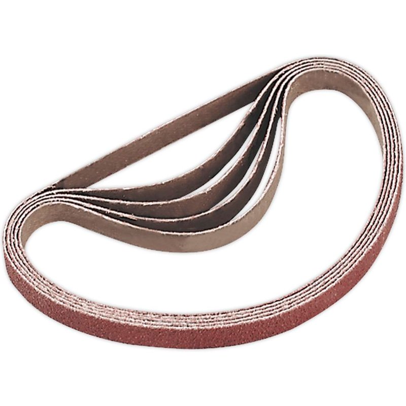 Sealey 10mm x 330mm Sanding Belt 10mm x 330mm 40g Pack of 5