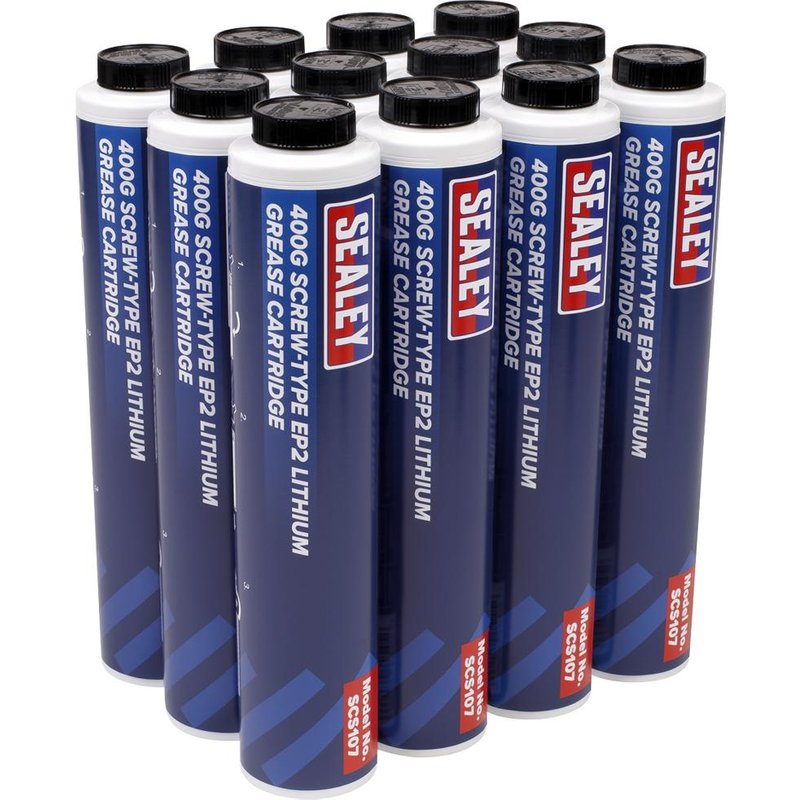 Sealey EP2 Lithium Grease Cartridge Pack of 12
