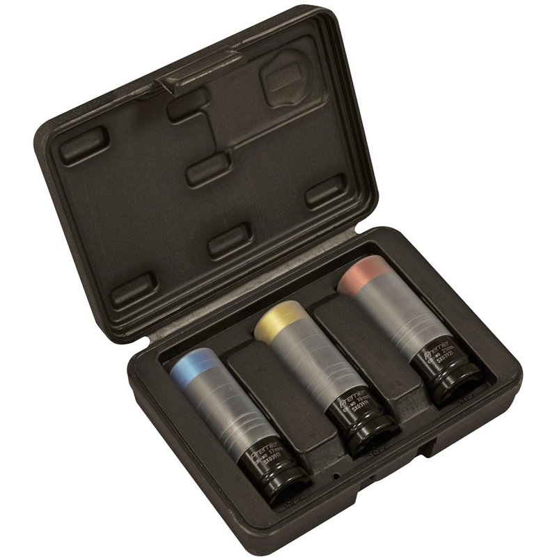 Sealey 3 Piece 1/2" Drive Ultra Power Impact Socket Set for Alloy Wheels 1/2"