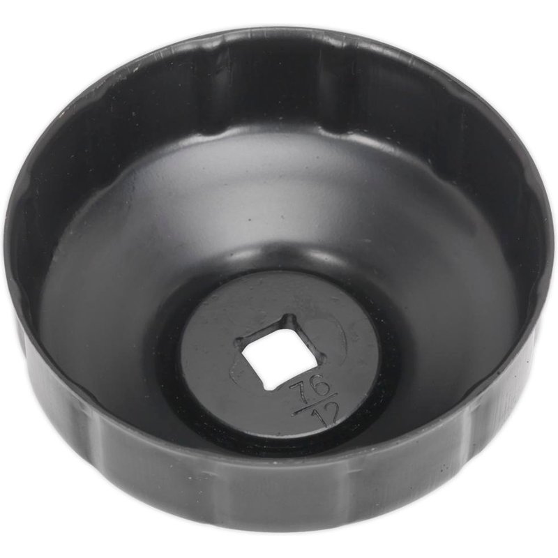 Sealey 12 Flute Oil Filter Cap Wrench for Ford, Peugeot and Renault 3/8" 76mm