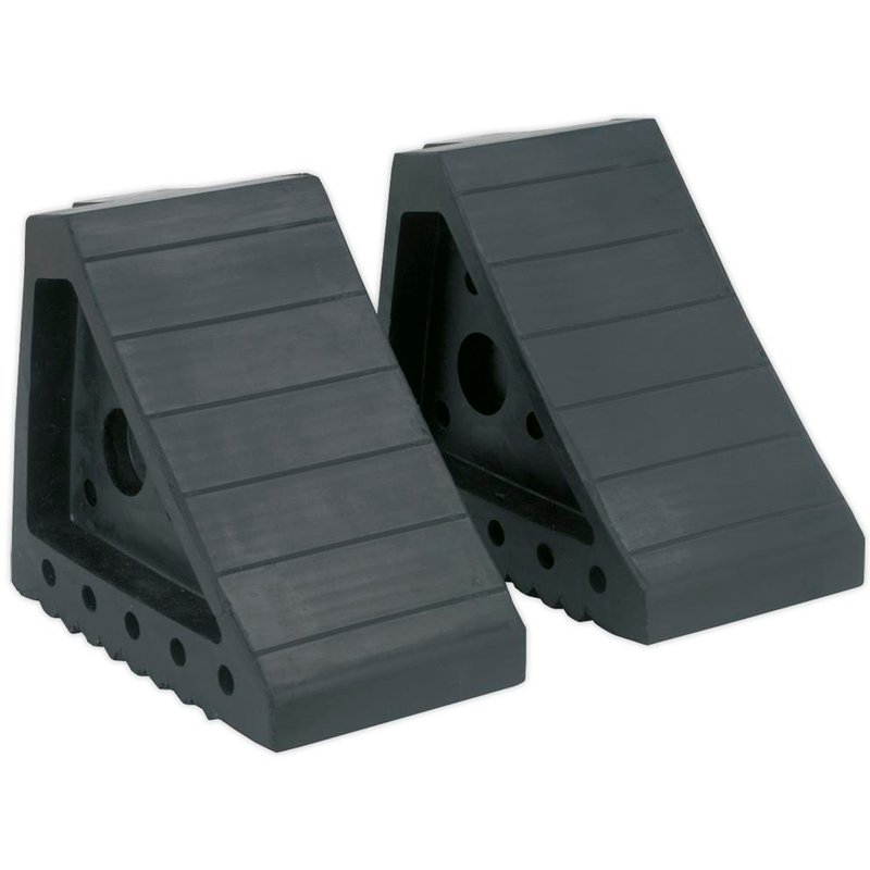 Sealey Rubber Wheel Chocks 1.8kg Pack of 2
