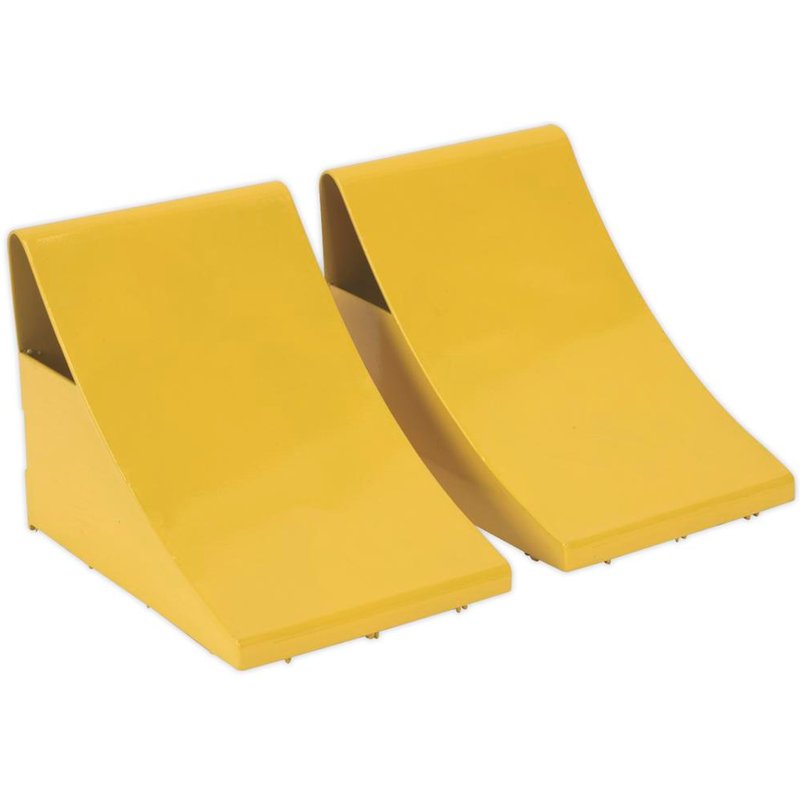 Sealey Heavy Duty Steel Wheel Chocks 4kg Pack of 2