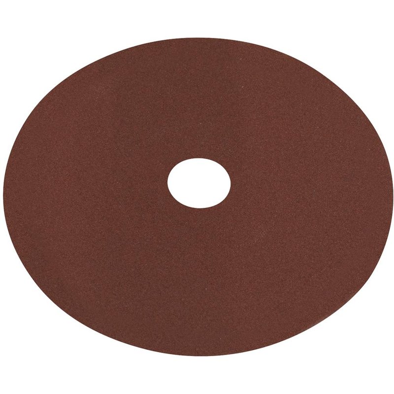 Sealey Aluminium Oxide Fibre Backed Sanding Disc 115mm 120g Pack of 25